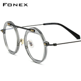 FONEX Acetate Titanium Glasses Frame Men Eyeglasses F85678