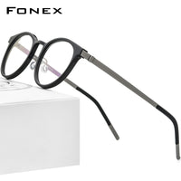 FONEX Buffalo Horn Titanium Glasses Frame Men Eyeglasses F98637