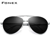 FONEX Titanium Men Folding Polarized Sunglasses 838