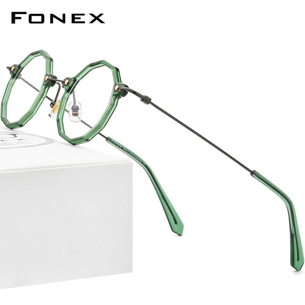 FONEX Acetat Titan Brillengestell Frauen Optische Brillen F85685