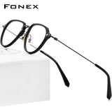 FONEX Acetat Titan Brillengestell Männer Optische Brillen F85689