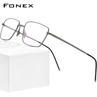 FONEX Titan Brillengestell Männer Myopie Optische Quadratische Brille F8564