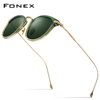 FONEX Titanium Acetate Herren UV400 Quadratisch polarisierte Sonnenbrille F85648