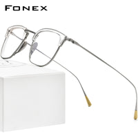 FONEX Acetat Titan Brillengestell Männer Quadratische Optische Brille F85661