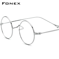 FONEX Titanium Glasses Frame Men Round Eyeglasses F85666