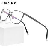 FONEX Titan Brillengestell Männer Quadratische Optische Brille F85658