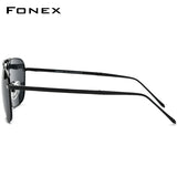 FONEX Titanium Men Folding Polarized Sunglasses T839