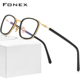 FONEX Acetat Brillengestell Herren Square Myopie Optical Eyewear F85665