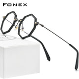 FONEX Acetat Titan Brillengestell Frauen Optische Brillen F85714
