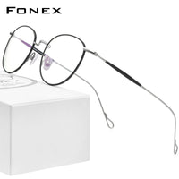 FONEX Titanium Brille Damen Runde Brille F85645
