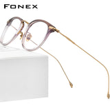 FONEX Acetate Titanium Glasses Frame Men Square Eyewear F85648