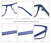 FONEX Titanium Glasses Frame Women Square Eyeglasses 871
