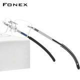 FONEX Randlose Brillengestell Männer Schraubenlose Myopie Optische Brillen F1003