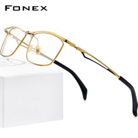 FONEX 180 ° Flip Titan Brillengestell Herren Quadratische Optische Brille F8043