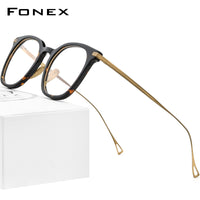 FONEX Acetate Titanium Glasses Frame Men Square Eyeglasses F85698