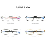 FONEX Legierung Brillengestell Männer Quadratische schraubenlose Brille F1010