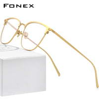 FONEX Titanium Glasses Frame Men Square Eyeglasses F85656