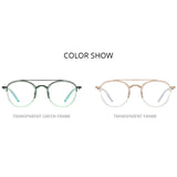 FONEX Acetate Titanium Glasses Frame Men Round Eyeglasses F85734