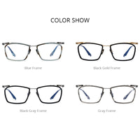 FONEX Acetate Titanium Glasses Frame Men Square Eyeglasses ACT-two