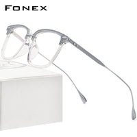 FONEX Acetate Titanium Glasses Frame Oversize Men Square Eyeglasses DRX2085