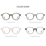 FONEX Acetate Titanium Glasses Frame Men Square Eyeglasses LILAC