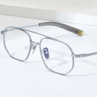 FONEX Pure Titanium Glasses Frame Men Square Eyeglasses BTW07518