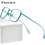 FONEX Pure Titanium Glasses Frame Men Square Eyeglasses F85728