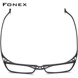 FONEX Pure Titanium Glasses Frame Men Square Eyeglasses F85722