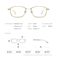 FONEX Pure Titanium Glasses Frame Men Square Eyeglasses F85723