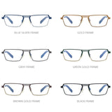 FONEX Pure Titanium Glasses Frame Men Square Eyeglasses DTX105