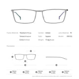 FONEX Pure Titanium Glasses Frame Men Square Eyeglasses F85722