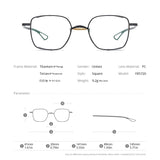 FONEX Pure Titanium Glasses Frame Men Square Eyeglasses F85720