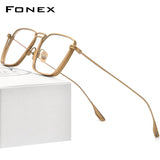 FONEX Pure Titanium Glasses Frame Men Square Eyeglasses F85721