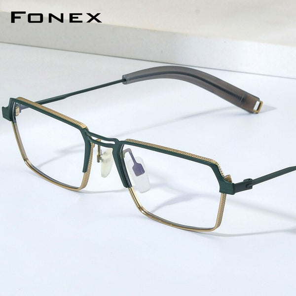 Vintage Chai TI 1 Titanium Schwarz Silber Halbrand Brille Brillengestell  NOS | eBay