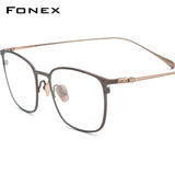 FONEX Pure Titanium Glasses Frame Men Square Eyeglasses F85753