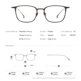 FONEX Pure Titanium Glasses Frame Men Square Eyeglasses F85753