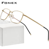 FONEX Pure Titanium Frame Men Square Eyeglasses F85705