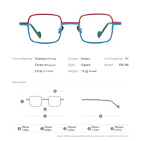 FONEX Pure Titanium Glasses Frame Men Square Eyeglasses F85746