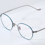FONEX Pure Titanium Glasses Frame Men Round Eyeglasses F85751