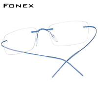 FONEX Titanium Rimless  Glasses Frame Men Eyeglasses Frame F85707