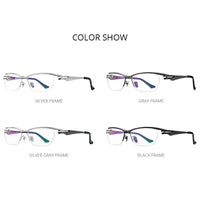 FONEX Titanium Glasses Frame Men Square Half Eyeglasses Frame F85709