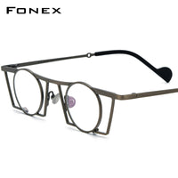 FONEX Titanium Glasses Frame Round Men Square Eyeglasses F85750