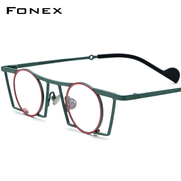 Round and deals square glasses frame