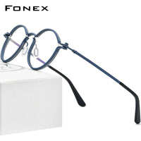 FONEX Titanium Glasses Frame Women Round Eyeglasses F85696