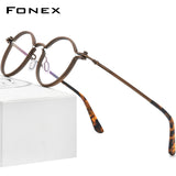 FONEX Titanium Brillengestell Runde Damen Optische Brillen F85696