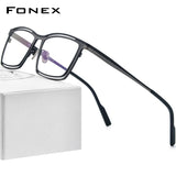 FONEX Titanium Glasses Frame Women Square Eyeglasses F85765