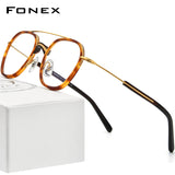 FONEX Titanium Glasses Frame Men Square Eyeglasses F85733