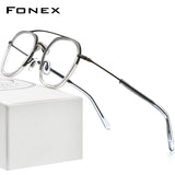 FONEX Titanium Glasses Frame Men Square Eyeglasses F85733