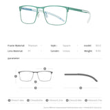 FONEX Titan Brillengestell Herren Quadratische Brille 8553