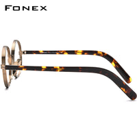 FONEX Titanium Glasses Frame Men Oval Eyeglasses F85650